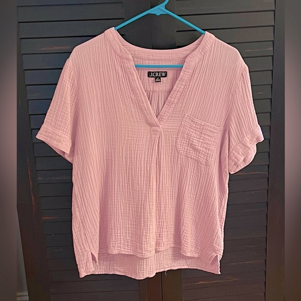 J.Crew Double-Gauze Popover Top Size M